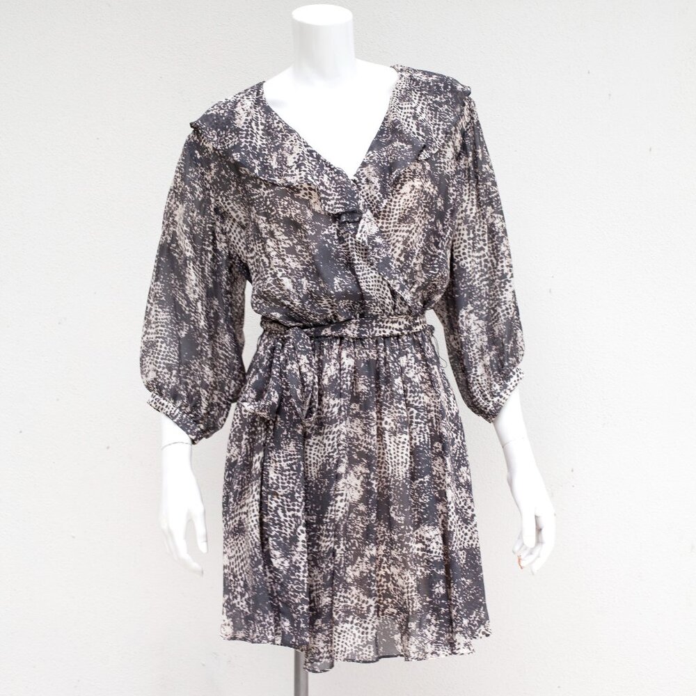 Rachel Zoe Animal Print Silk Dress